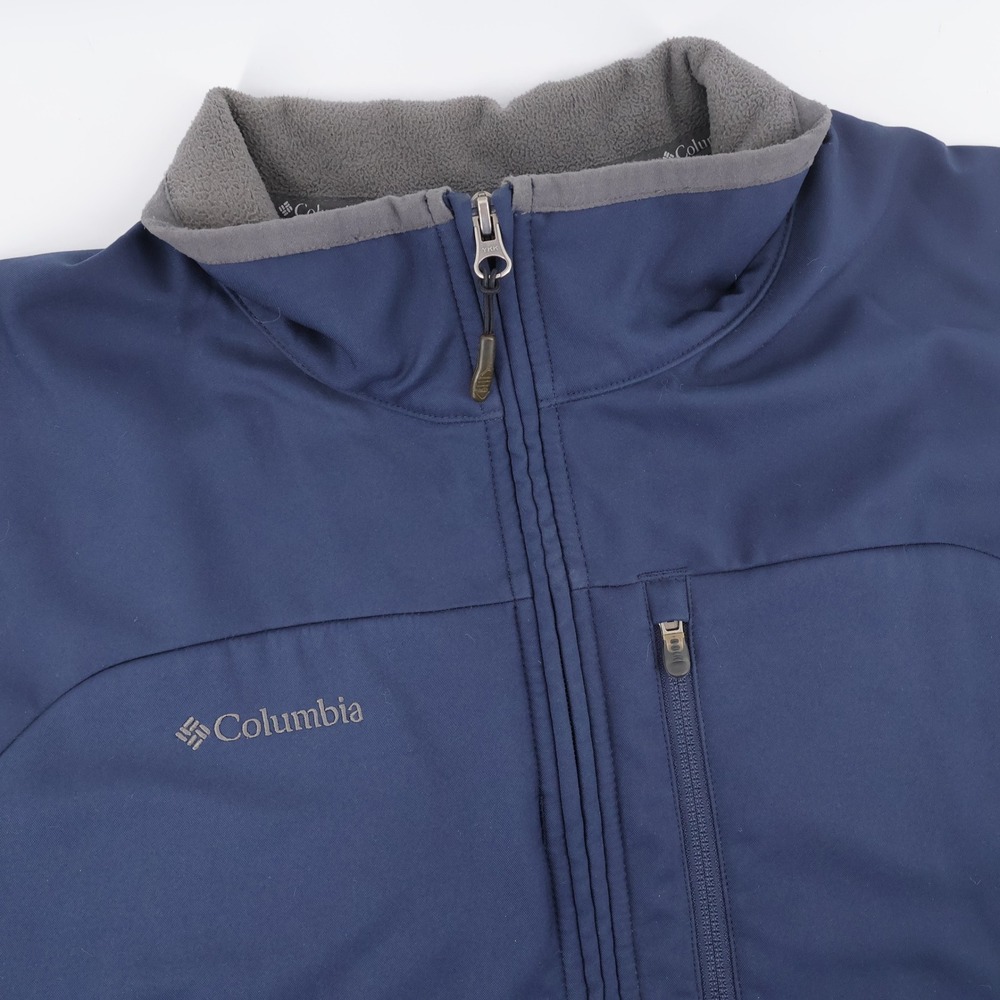 Columbia Ascender Softshell Jacket Navy Blue Long Sleeve Mens XL
